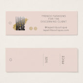 Balise de prix de l'habillement du logo simple (Devant & derrière)