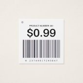 Balise de prix de vente du logo du Carré du logo (Devant)