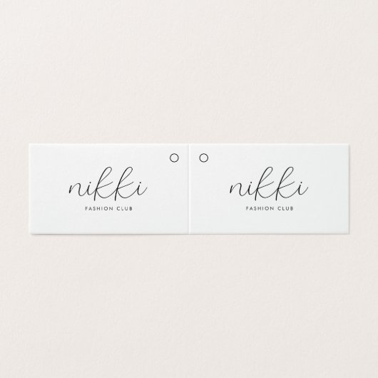 Balise de prix des vêtements blancs pliés modernes (Outside Unfolded)