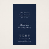 Balise de prix des vêtements de logo d'entreprise  (Dos)