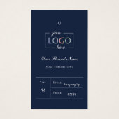 Balise de prix des vêtements de logo d'entreprise  (Devant)