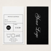 Balise de prix des vêtements logo (Devant & derrière)