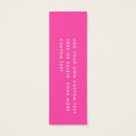 Balise de prix do-it-yourself rose chaud avec logo (Dos)