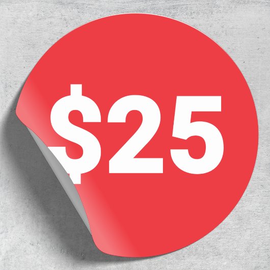 Balise de prix | Dollar Prix Étiquette rouge