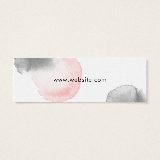 Balise de prix moderne gris rose Aquarelle blanc (Dos)