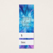 Balise de prix motif bleu violet (Devant)