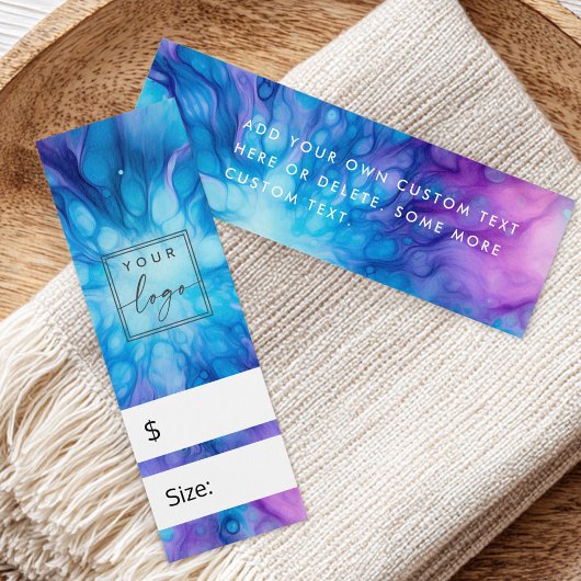 Balise de prix motif bleu violet