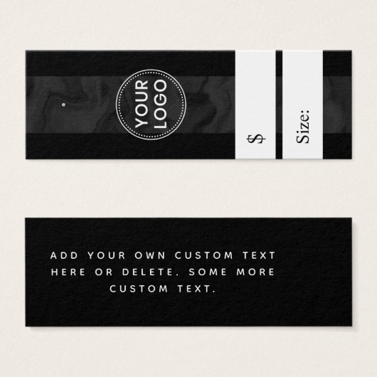 Balise de prix noire en marbre foncé (Devant & derrière)