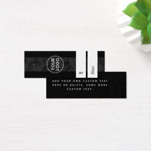 Balise de prix noire en marbre foncé (Bureau)