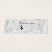 Balise de prix simple en marbre gris (Devant)