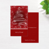 Balise de voeux Abstraite Red X'mas Tree & Swirls  (Bureau)