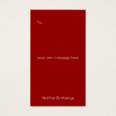 Balise de voeux Abstraite Red X'mas Tree & Swirls  (Dos)