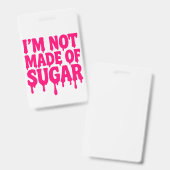 Balise d'identification de badge vertical rose néo (Avant & arrière)