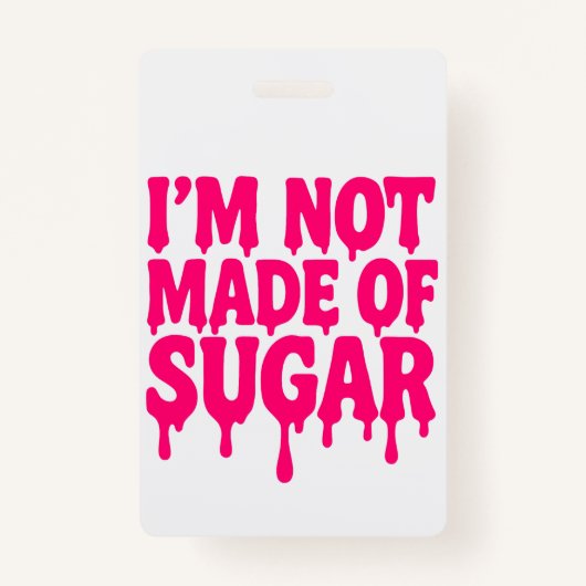 Balise d'identification de badge vertical rose néo (Devant)