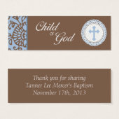 Balise Enfant de Dieu - Faveur bleue (Devant & derrière)