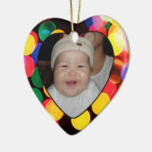 Balise et ornement de cadeau photo de Noël pour bé (Gauche)