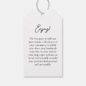 Balise Étiquette de couture artisanale Artisanat C (Dos)