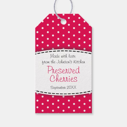 Balise étiquette de fruits rouges aux cerises cons (Devant)