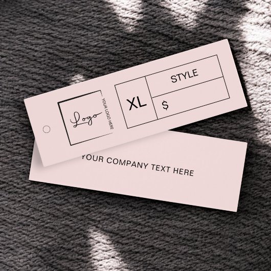 Balise Étiquette de prix du logo commercial rose