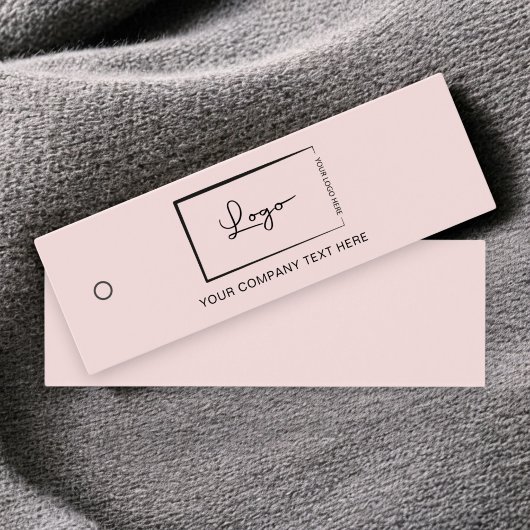 Balise Étiquette du logo de l'entreprise rose