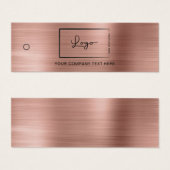 Balise Étiquette du logo de l'entreprise rose (Devant & derrière)