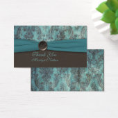 Balise Favor Mariage damassé turquoise et Brown (Bureau)