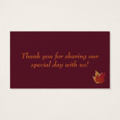 Balise Favoris d'automne, FAUX Burlap Favoriser -  (Dos)