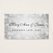 Balise Favoris de mariage Argent Winter Wonderland (Devant)