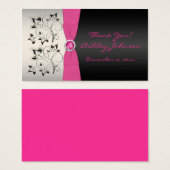 Balise Favoriser rose, noir et argent (Devant & derrière)
