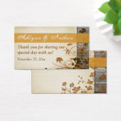 Balise Fleurs Autum, FAUX Wood Wedding Favor (Bureau)