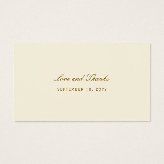 Balise Golden Double Happiness Mariage Merci (Dos)