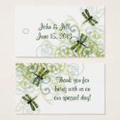 Balise Green Dragonflies Wedding Favor (Devant & derrière)