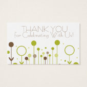 Balise Green Modern Floral Dot Simple Wedding Favo (Dos)