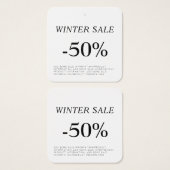 Balise Hang de remise Vente de vêtements (Devant & derrière)