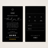 Balise Hang du logo personnalisé Merci d'affaires (Devant & derrière)