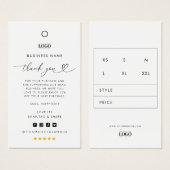 Balise Hang du logo personnalisé Merci d'affaires (Devant & derrière)