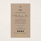 Balise Hang du logo personnalisé Merci d'affaires (Devant)