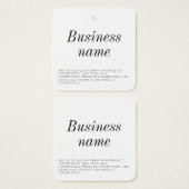 Balise Hang pour vêtements modernes (Devant & derrière)