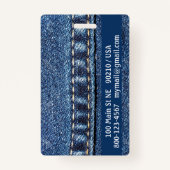 Balise Jeans bagage / Badge (Dos)