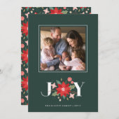 Balise Joy Flourish Carte de vacances - Pin (Devant / Derrière)