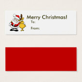 Balise Joyeux Noël de Père Noël (Devant & derrière)