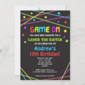 Balise laser Invitation d'anniversaire, Invitation (Devant)