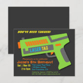 Balise laser pour enfants Invitations de fête d'an (Devant / Derrière)