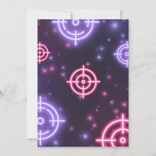 Balise laser rose brillant Invitation d'anniversai (Dos)