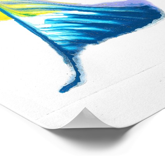 Balise le long de 2 plumes affiche Abstraite Impre (Coin)