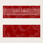 Balise mariage blanc rouge "merci" (Devant & derrière)