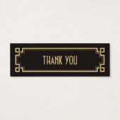 Balise Merci cadeau Art Déco Retro Frame Dark (Dos)
