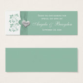 Balise Monnaie, Coeurs Floraux Blancs Favour Maria (Devant & derrière)