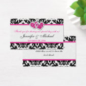 Balise Noir, Blanc, Rose Coeurs associés Damask Fa (Bureau)