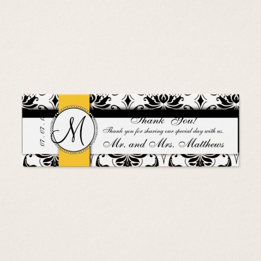 Balise Noir Damas Mariage Jaune Favor (Devant)
